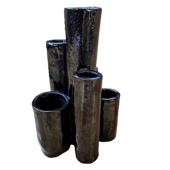 6 hole multi hole & height ceramic glazed bud vase - Picture 13 of 16